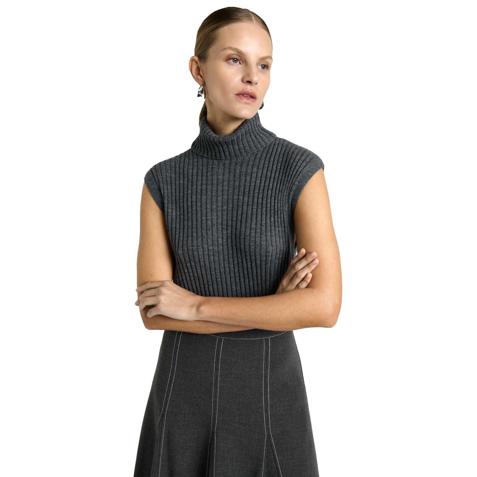 Cue Merino Roll Neck Tank